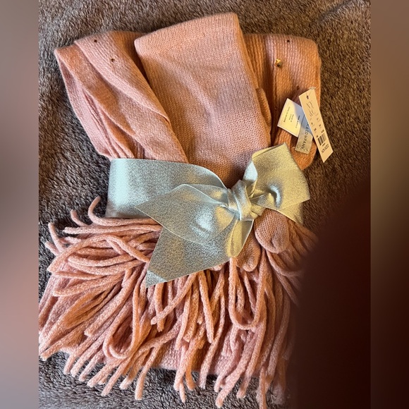New York & Company Accessories - Pink Knit Scarf and glove